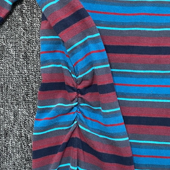 Patagonia Dress Mid Sleeve Cotton Striped Summer Fall Large - Picture 6 of 6